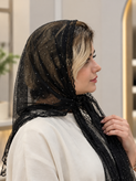 مینی اسکارف نگین دار کیفیت کار عالی سه گوش